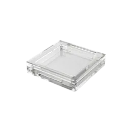 Square Single Pan Clear Acrylic Makeup Compact, 1.98" Diameter for Concealer, Blush and Pressed Powders