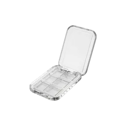 Rectangular Clear Acrylic Eyeshadow Palette with 6 Wells - Multi-Pan PMMA Makeup Packaging