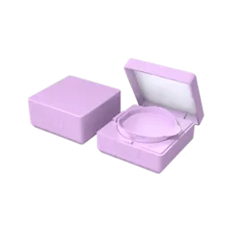 Square ABS Foundation & Cushion Compact with Mirror - 2.89" Single Pan Makeup Compact