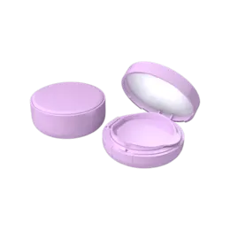 2.91" Round Cushion Foundation Compact with Mirror – ABS Two-Tier Compact Packaging