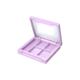 5-Pan Square ABS Eyeshadow Palette with Mirror - Multi-Well Makeup Compact