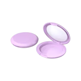 2.99" Round ABS Single Pan Makeup Compact with Mirror