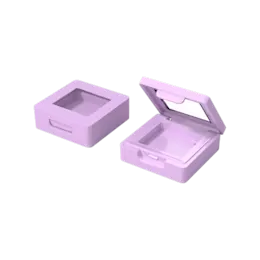 1.55" Square ABS Single Pan Eyeshadow Compact with Clear Window