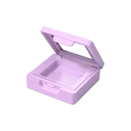 1.55" Square ABS Single Pan Eyeshadow Compact with Clear Window