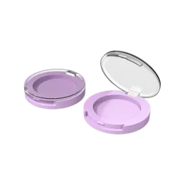 Round 2.28" Single Pan ABS Blush & Bronzer Compact with Clear Top