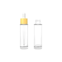 1.4oz /41ml Glass Cylinder Dropper Bottle with Bulb Dropper