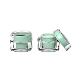 1oz /30ml Refillable SAN Square Jar with Flush Square Closure