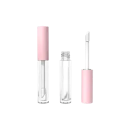 0.1oz/3ml Slim PETG Cylinder Lip Gloss & Concealer Tube with Slanted Classic Doe-Foot Applicator