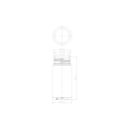 4.1oz /121ml 43-400 PET Cylinder Bottle