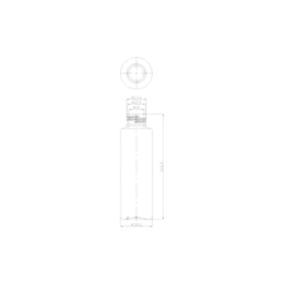 3.4oz /101ml 24-400 PET Cylinder Bottle