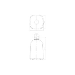 12.9oz /381ml 32-400 PET Square Bottle