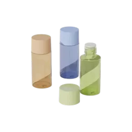 2.7oz/80ml 24-410 PET Cylinder Bottle with Orifice Reducer & Flush Screw Cap