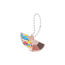 2-Pan Mini ABS Fan Palette with Keychain and Swivel Cover