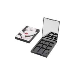 9-Pan Rectangular ABS Compact with Mirror