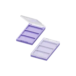 3-Pan Rectangular ABS Compact with Clear Top