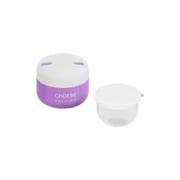 1.7oz/50ml Refillable PP Round Jar with Integrated Spatula