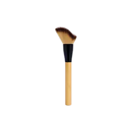 3d-Curve Synthetic Hair Natural Wood Handle Blush Brush