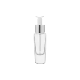 0.5oz/15ml Glass Bottle with Patented 20-410 Syringe Style Airless Dropper