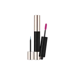 0.3oz/9.5ml Dual-Ended Cylinder 2-in-1 Customizable Mascara & Eyeliner Packaging with Precision Brush & Mascara Wand