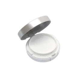 Refillable Round Single Pan ABS Compact with Secure Button Closure