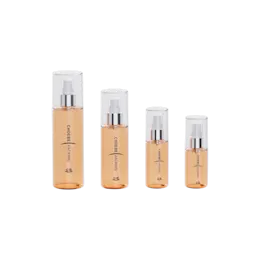 8.5oz/250ml 24-410 PETG Cylinder Bottle with Fine Mist Sprayer and clear Flush Overcap