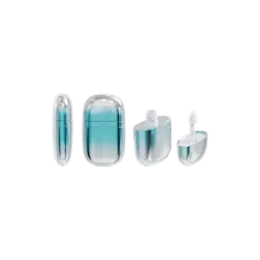 0.1oz /3ml PETG Pill-Shaped Metallic Lip Gloss