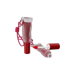 0.2oz /7ml PETG Artistic Lip Gloss Tube with Integrated Strap Ring