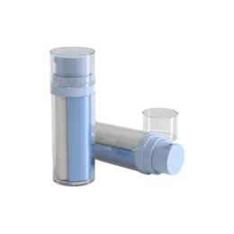 1.4oz/40ml Acrylic Cylinder Dual Chamber Airless Pump Bottle | 2-in-1 10ml & 30ml Chambers with 3:1 Mixing Ratio