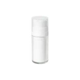 0.5oz/15ml Refillable PP & SAN Cylinder Airless Pump Bottle with 0.2cc Dosage