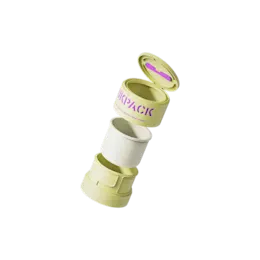 5.1oz/150ml Refillable PP Straight Sided Cosmetic Jar with Flip Top Lid & Built-In Spatula