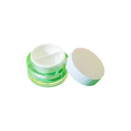 1.7oz/50ml Mixed Plastic Dual Chamber Cosmetic Jar with Sealing Disc and Cap | Dual 25ml Chambers