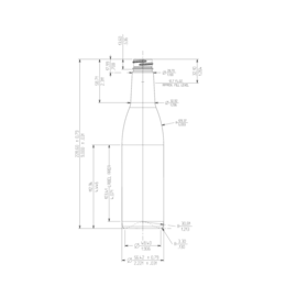 12.7oz/375ml 28-400 PET Bevel Bottle