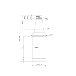 15.9oz/471ml 28-400 PET Bevel Bottle