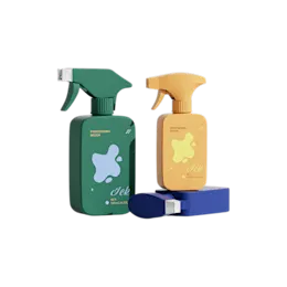 16.9oz/500ml 28-400 PE Flat Rectangular Bottle with PP Trigger Sprayer