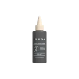 3.4oz/100ml 20-400 PET Cylinder Bottle with Ribbed PP Twist Open Nozzle Applicator for Scalp Treatments