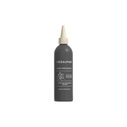 8.1oz/240ml 24-400 PET Cosmo Round Bottle with Ribbed PP Twist Open Nozzle Applicator for Scalp Treatments