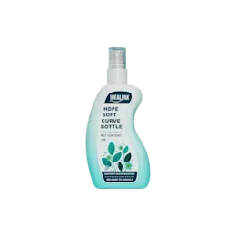 3.4oz/100ml 20-400 HDPE Ergonomic S-Curve Bottle with PP Fine Mist Sprayer and Clear Overcap
