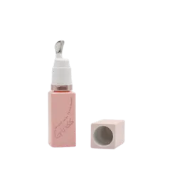 0.4oz/7ml Glass Square Serum Bottle with Metal Cooling Massage Applicator and Matching Overcap