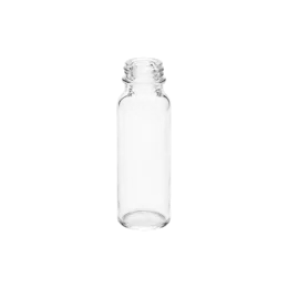 1oz/30ml Clear Glass Round Bottle with Continuous Thread Finish