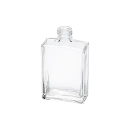 1oz/34ml Clear Glass Rectangular Perfume Bottle with Continuous Thread Screw Top for Perfume, Cologne, & Fine Fragrance