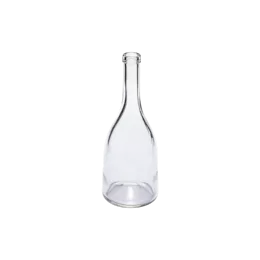 25.4oz/750ml Clear Glass Champagne Bottle with Crown/Cork Hybrid Finish, Sparkling Wine Bottle Ideal for Prosecco, Hard Cider, & Carbonated Drinks
