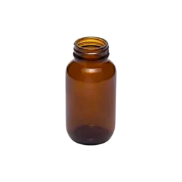 7.4oz/218ml Amber Glass Packer Bottle with Wide-Mouth Finish, UV-Protecting Supplement Jar for Vitamins, Gummies, & Lozenges