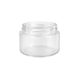 6oz/177ml Clear Glass Wide-Mouth Straight-Sided Jar with 70mm Deep Lug Finish for Artisanal Honey, Premium Preserves, & Gourmet Foods