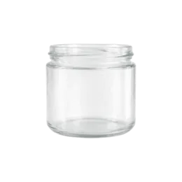 8oz/236ml Clear Glass Wide-Mouth Straight-Sided Jar with 70mm Deep Lug Finish for Artisanal Honey, Premium Preserves, & Gourmet Foods