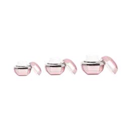 1oz/30ml 41-400 Acrylic Faceted Jar with Matching Faceted Acrylic Screw Cap