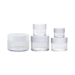 1.7oz/50ml 56-400 PET Straight Sided Double Wall Jar with Flush ABS Screw Cap
