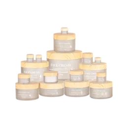 3.4oz/100ml 68-400 PET Straight Sided Double Wall Jar with PP Sealing Disc and Flush ABS Cap