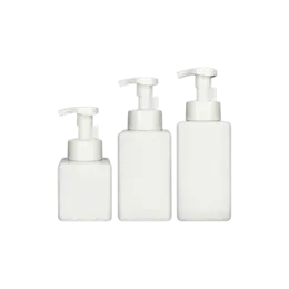 8.5oz/250ml 43-400 PET Square Foam Pump Bottle with PP Foamer Pump