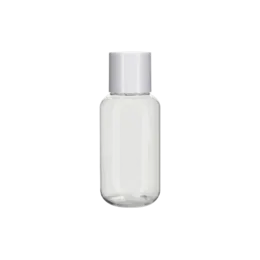 3.4oz/100ml 24-400 PET Round Bottle with Smooth Straight Sided PP Screw Cap