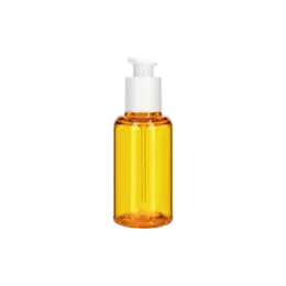 2.7oz/80ml 20-400 Double Wall PET Bottle with Angled PP Serum Pump and PP Straight Sided Overcap